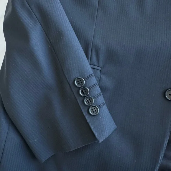 Canali 2 Piece Black Italian Suit Pure Wool